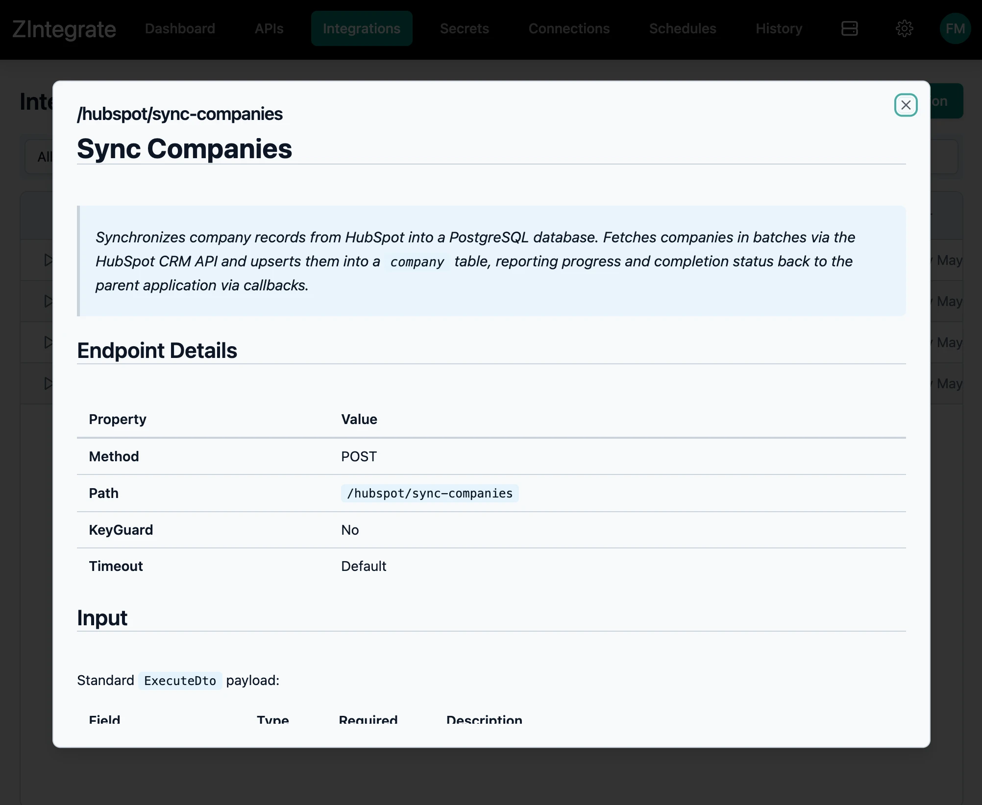 ZIntegrate Integration Execution