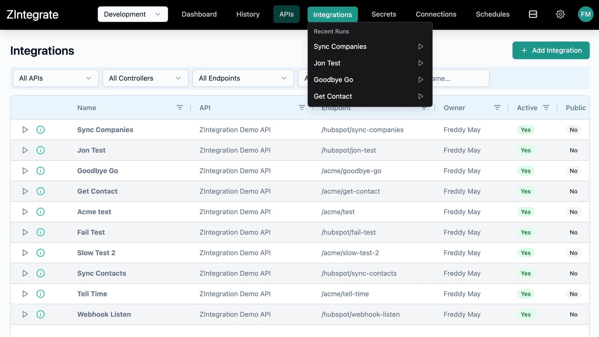 ZIntegrate Integrations